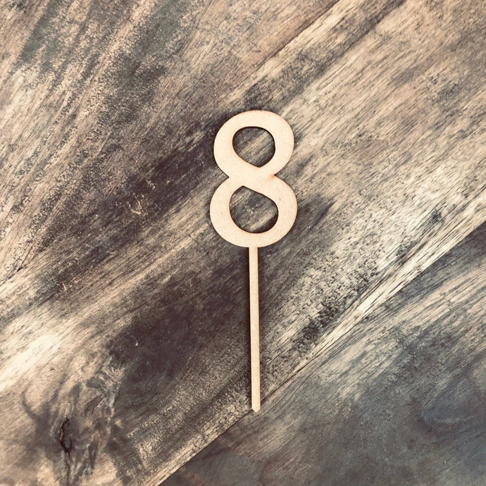 6cm 8 Number Cake Topper #8 FS - SugarBooCakeToppersNumbersSugarBooBespokeGiftsSugarBooCakeToppers