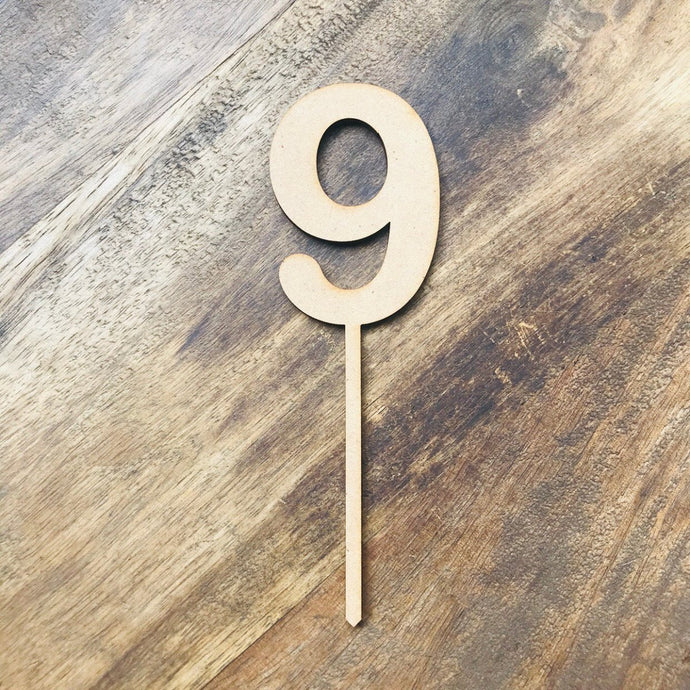 6cm 9 Number Cake Topper #9 AR - SugarBooCakeToppersNumbersSugarBooBespokeGiftsSugarBooCakeToppers
