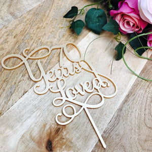 70 Years Loved Cake Topper Anniversary Cake Topper - SugarBooCakeToppersAnniversarySugarBooBespokeGiftsSugarBooCakeToppers