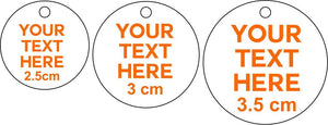 75 x 3.0 cm Personalised Acrylic Mirror Tags - SugarBooCakeToppersMiscSugarBooBespokeGiftsSugarBooCakeToppers