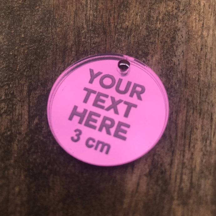 75 x 3.0 cm Personalised Acrylic Mirror Tags - SugarBooCakeToppersMiscSugarBooBespokeGiftsSugarBooCakeToppers