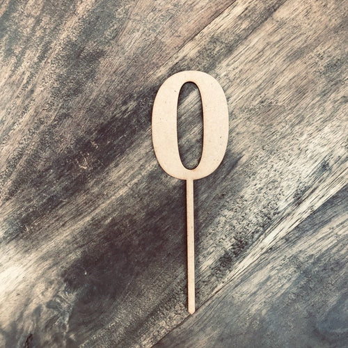 8cm 0 Number Cake Topper #0 CMB - SugarBooCakeToppersNumbersSugarBooBespokeGiftsSugarBooCakeToppers