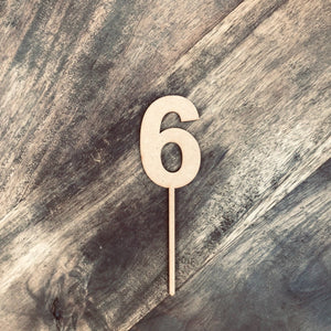 8cm 6 Number Cake Topper #6 ARB - SugarBooCakeToppersNumbersSugarBooBespokeGiftsSugarBooCakeToppers