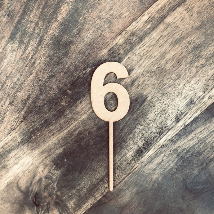 8cm 6 Number Cake Topper #6 ARB - SugarBooCakeToppersNumbersSugarBooBespokeGiftsSugarBooCakeToppers