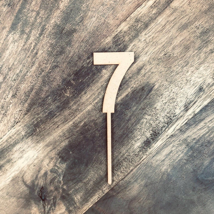 8cm 7 Number Cake Topper #7 ARB - SugarBooCakeToppersNumbersSugarBooBespokeGiftsSugarBooCakeToppers