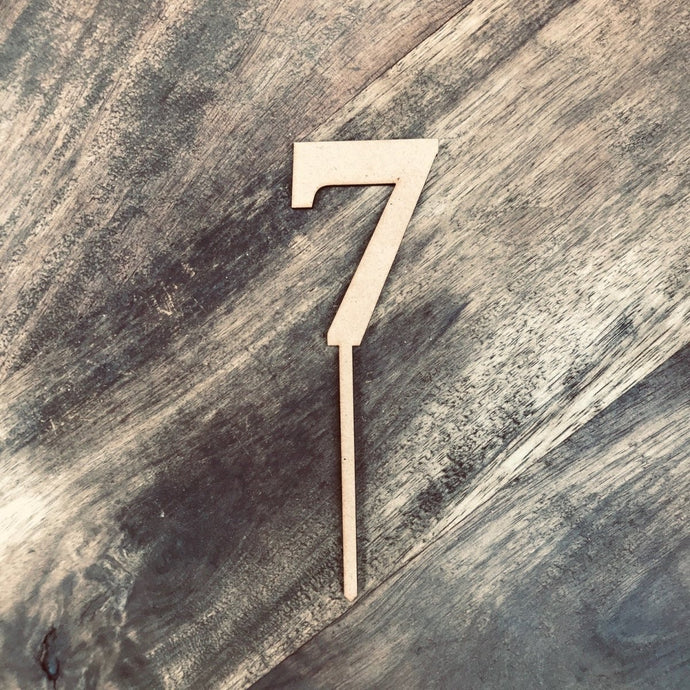 8cm 7 Number Cake Topper #7 CMB - SugarBooCakeToppersNumbersSugarBooBespokeGiftsSugarBooCakeToppers