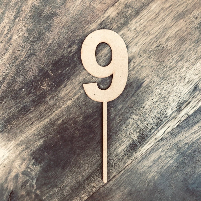 8cm 9 Number Cake Topper #9 ARB - SugarBooCakeToppersNumbersSugarBooBespokeGiftsSugarBooCakeToppers