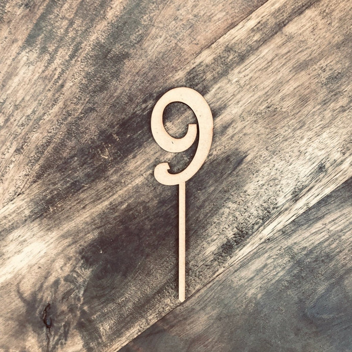 8cm 9 Number Cake Topper #9 FS - SugarBooCakeToppersNumbersSugarBooBespokeGiftsSugarBooCakeToppers