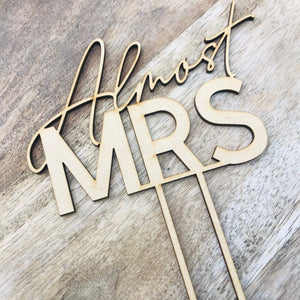 Almost Mrs Cake Topper - SugarBooCakeToppersBridal ShowerSugarBooBespokeGiftsSugarBooCakeToppers