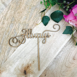 Always cake topper - SugarBooCakeToppersWeddingSugarBooBespokeGiftsSugarBooCakeToppers