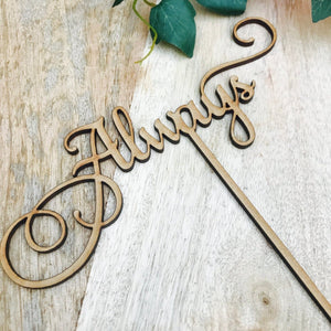 Always cake topper - SugarBooCakeToppersWeddingSugarBooBespokeGiftsSugarBooCakeToppers