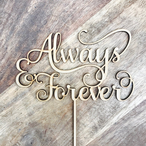 Always & Forever cake topper SMT - SugarBooCakeToppersWeddingSugarBooBespokeGiftsSugarBooCakeToppers