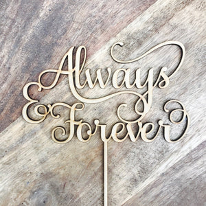Always & Forever cake topper SMT - SugarBooCakeToppersWeddingSugarBooBespokeGiftsSugarBooCakeToppers