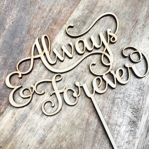 Always & Forever cake topper SMT - SugarBooCakeToppersWeddingSugarBooBespokeGiftsSugarBooCakeToppers