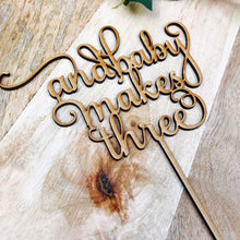 And Baby Makes Three Cake Topper SMT - SugarBooCakeToppersBabySugarBooBespokeGiftsSugarBooCakeToppers