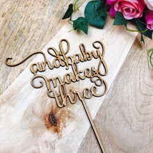 And Baby Makes Three Cake Topper SMT - SugarBooCakeToppersBabySugarBooBespokeGiftsSugarBooCakeToppers