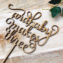 And Baby Makes Three Cake Topper SMT - SugarBooCakeToppersBabySugarBooBespokeGiftsSugarBooCakeToppers
