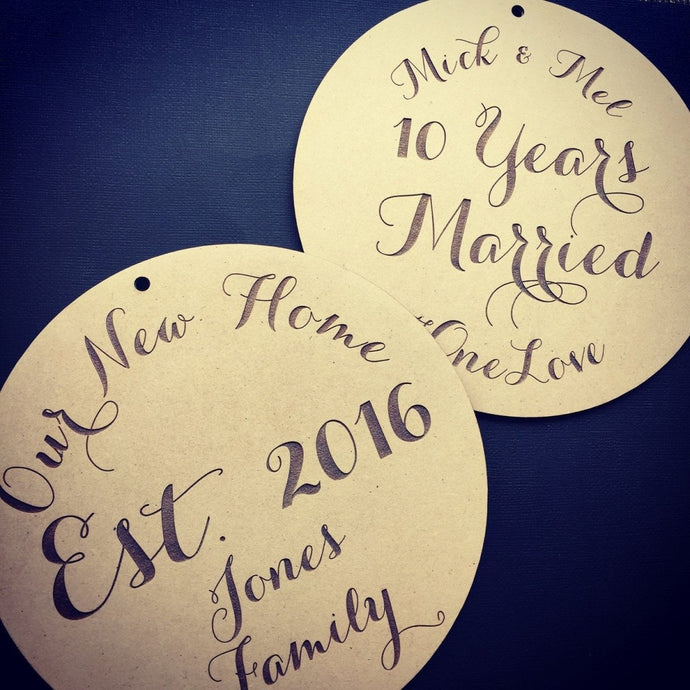 Anniversary Plaque Decor Wall Hanging Gift Boho Door Sign Bedroom Decor Personalised Personalized - SugarBooCakeToppersPersonalised HangingSugarBooBespokeGiftsSugarBooCakeToppers