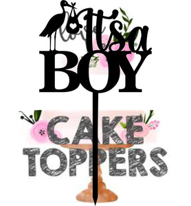 Baby Cake Topper It's a Boy 3 - SugarBooCakeToppersSugarBooCakeToppersSugarBooCakeToppers