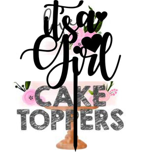 Baby Cake Topper It's a Girl 7 - SugarBooCakeToppersSugarBooCakeToppersSugarBooCakeToppers