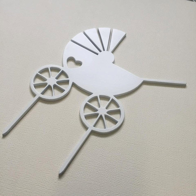 Baby Pram Baby Shower Cake Topper - SugarBooCakeToppersMiscSugarBooBespokeGiftsSugarBooCakeToppers