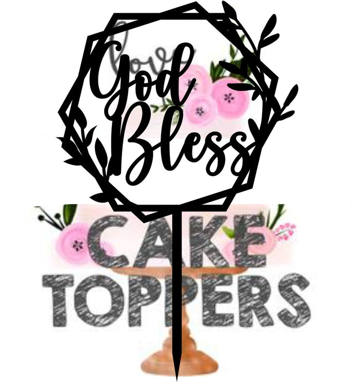 Baptism Cake Topper God Bless Cake Topper Baptism 4 - SugarBooCakeToppersSugarBooCakeToppersSugarBooCakeToppers