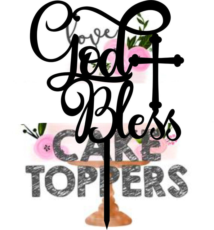 Baptism Cake Topper God Bless Cake Topper Baptism 6 - SugarBooCakeToppersSugarBooCakeToppersSugarBooCakeToppers