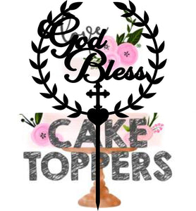 Baptism Cake Topper God Bless Cake Topper Baptism 7 - SugarBooCakeToppersSugarBooCakeToppersSugarBooCakeToppers