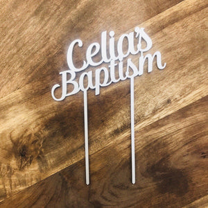 Baptism Cake Topper Personalised Confirmation KTY - SugarBooCakeToppersCustom ReligiousSugarBooBespokeGiftsSugarBooCakeToppers