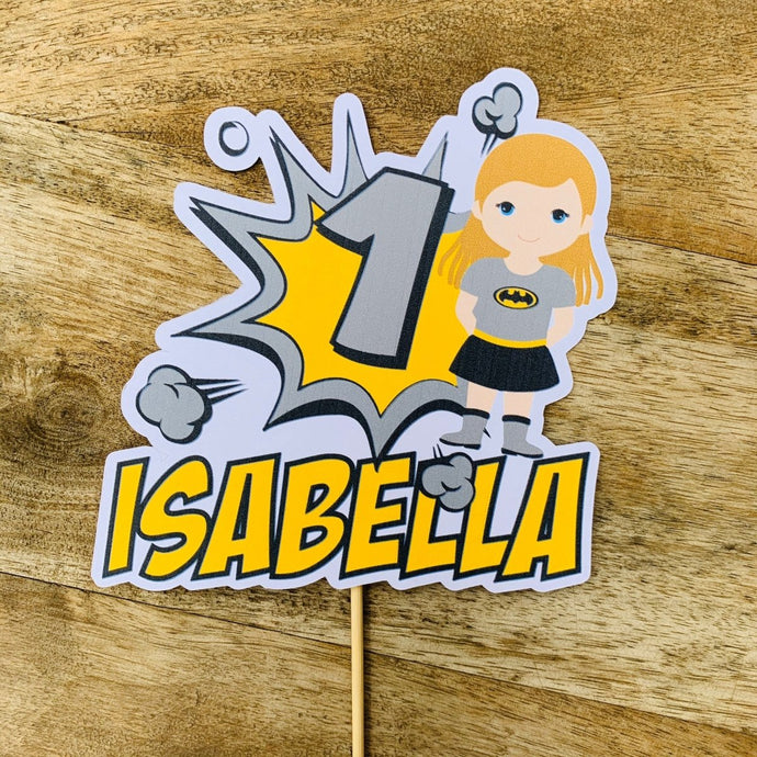Bat Girl Cake topper Cake Toppers Cake Decoration Sugar Boo Cake Toppers Birthday cake age name - SugarBooCakeToppersCustom Birthday CakeSugarBooBespokeGiftsSugarBooCakeToppers
