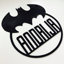 Batman Logo Personalised Name Hanging Plaque Batman Plaque Batman Bedroom Decor Batman Nursery Decor Batman Personalised Gift large version - SugarBooCakeToppersPersonalised HangingSugarBooBespokeGiftsSugarBooCakeToppers