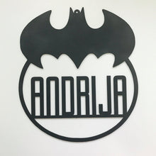Batman Logo Personalised Name Hanging Plaque Batman Plaque Batman Bedroom Decor Batman Nursery Decor Batman Personalised Gift large version - SugarBooCakeToppersPersonalised HangingSugarBooBespokeGiftsSugarBooCakeToppers