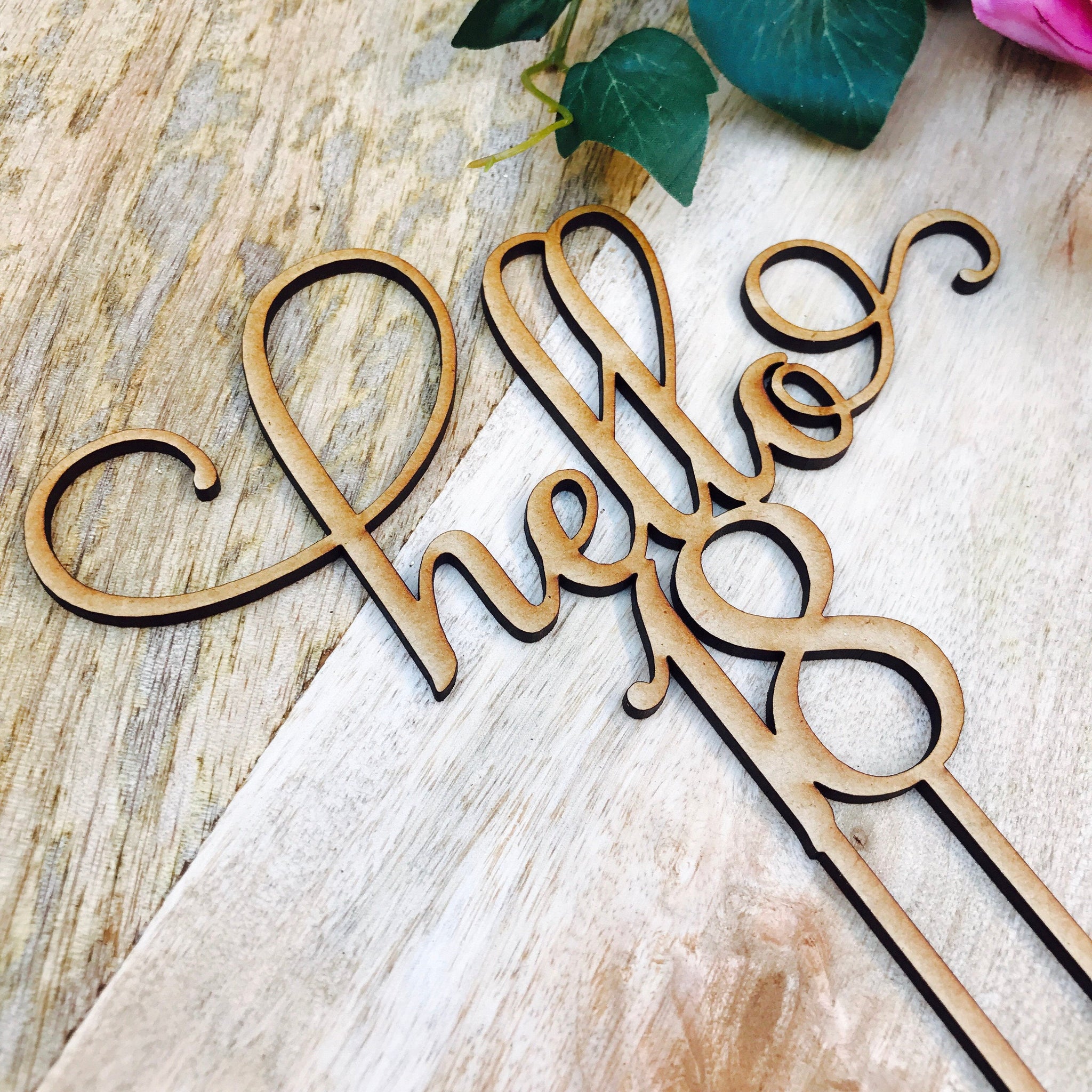 Cake topper Rose gold Hello 18